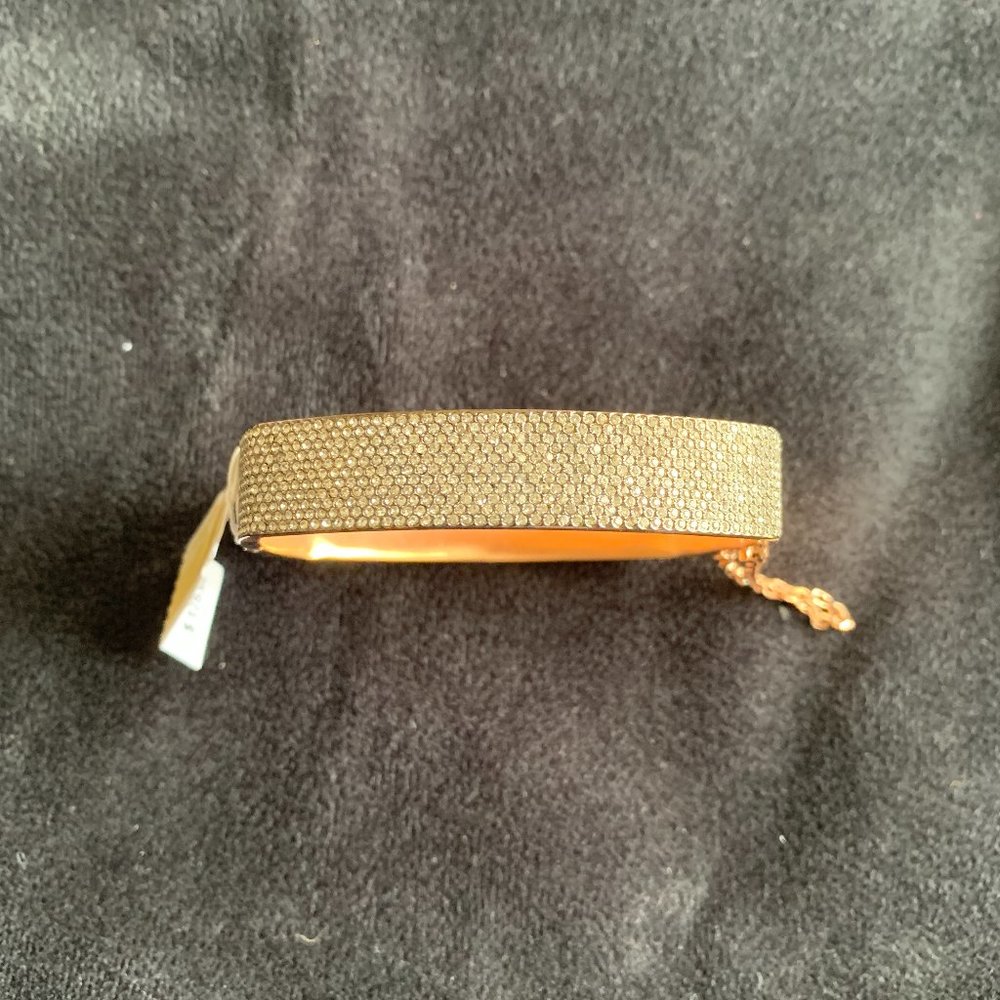 Michael Kors Hinge Bracelet Gold Stone Studded